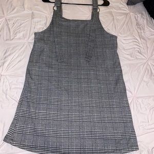 Black and White Houndstooth Print Dress